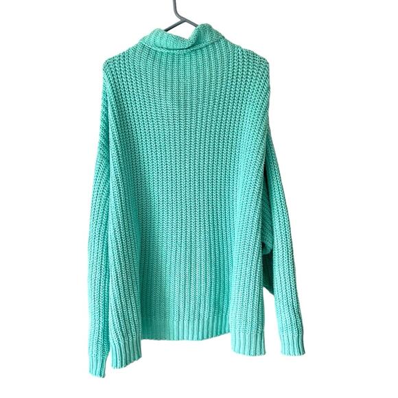 Free People Swim Too Deep Oversized Sweater size XS Pool Water Blue - Picture 6 of 8